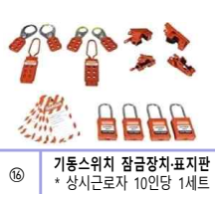 기동스위치 잠금장치 표지판